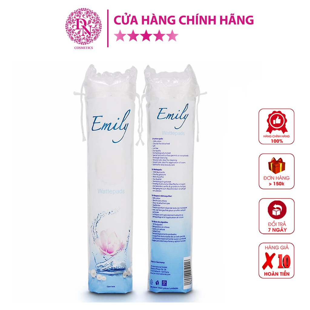 Bông tẩy trang Emily Wattepads Đức siêu mềm 120 miếng