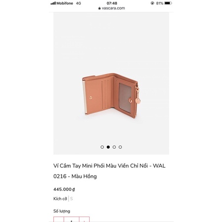 Ví vascara new em sale nhẹ