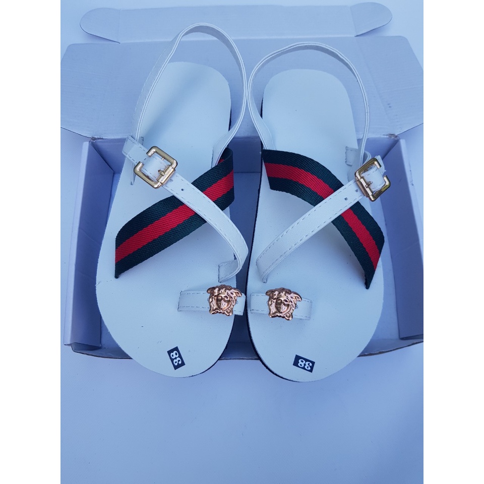 sandal đồng nai xăng đan nữ ( đế trắng quai trắng phối dù ) size từ 34 đến 42 nữ