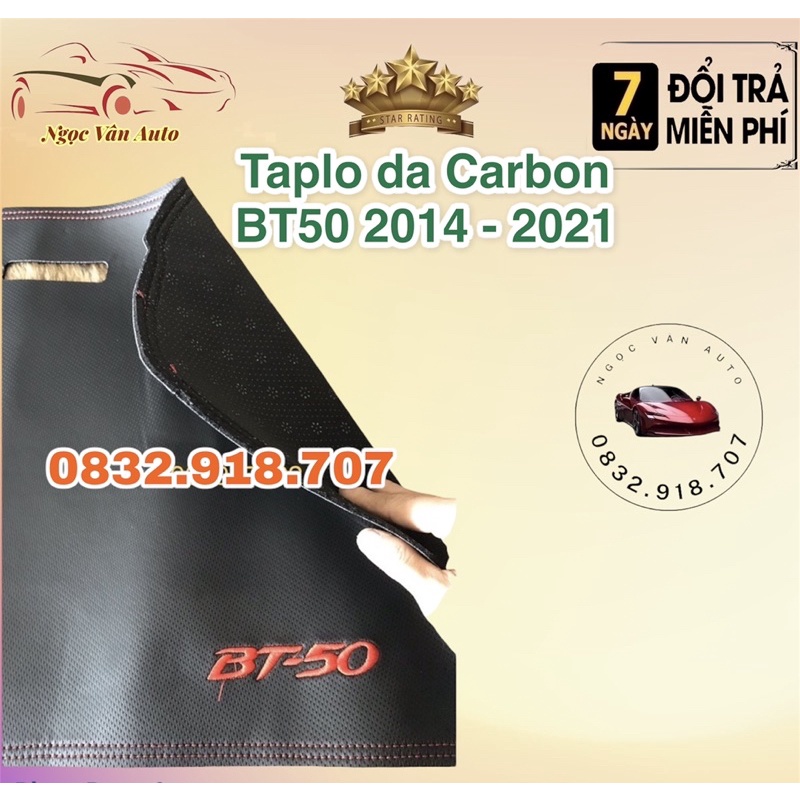 Thảm Taplo Da Mazda BT50 2014 - 2021 Da Carbon Cao Cấp
