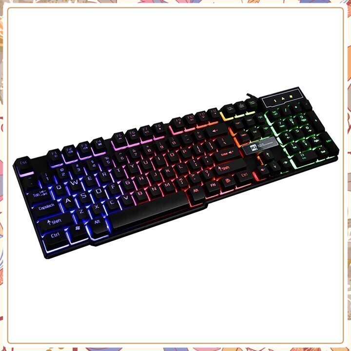 (Siêu Siêu Rẻ) BỘ BÀN PHÍM GIẢ CƠ CHUYÊN GAME R8 1822 VÀ CHUỘT OYE V10 ĐÈN LED 7 MÀU