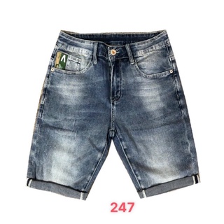 Quần Short Jean Nam Chất Bò Co Giãn❤️FREESHIP❤️Quần Đùi Nam thời trang phối rách in họa tiết chữ Tô Tồ Shop - QSJNM255