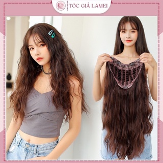 Tóc giả nữ kẹp u xù mì dài 60cm chất sợi tơ cao cấp như tóc thật