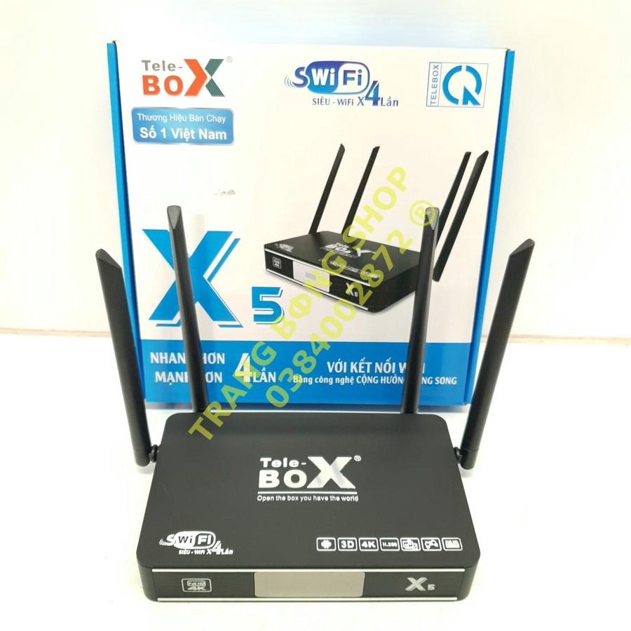 Tivi Tele Box X5 Plus 4K new - MIỄN PHÍ 300 KÊNH HD - 20.000 Phim HD - 36.000 Karaoke - Hàng nhập khẩu