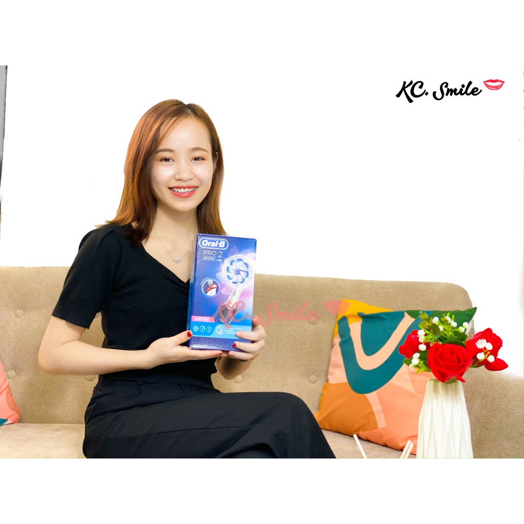 Bàn chải điện Oral b Pro 2 2000s chống nước - Hàng chính hãng Đức có bill