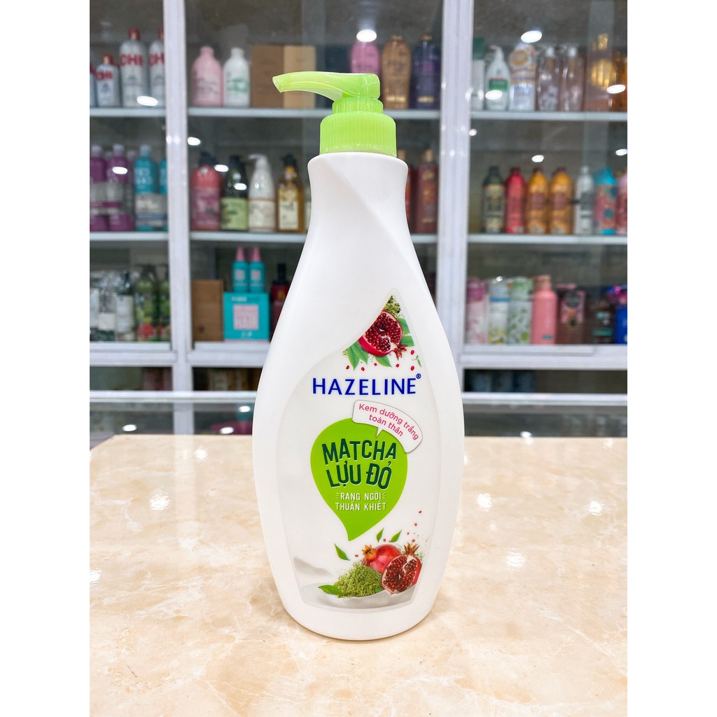 (370ml) Sữa dưỡng thể dưỡng trắng Hazeline matcha và lựu đỏ