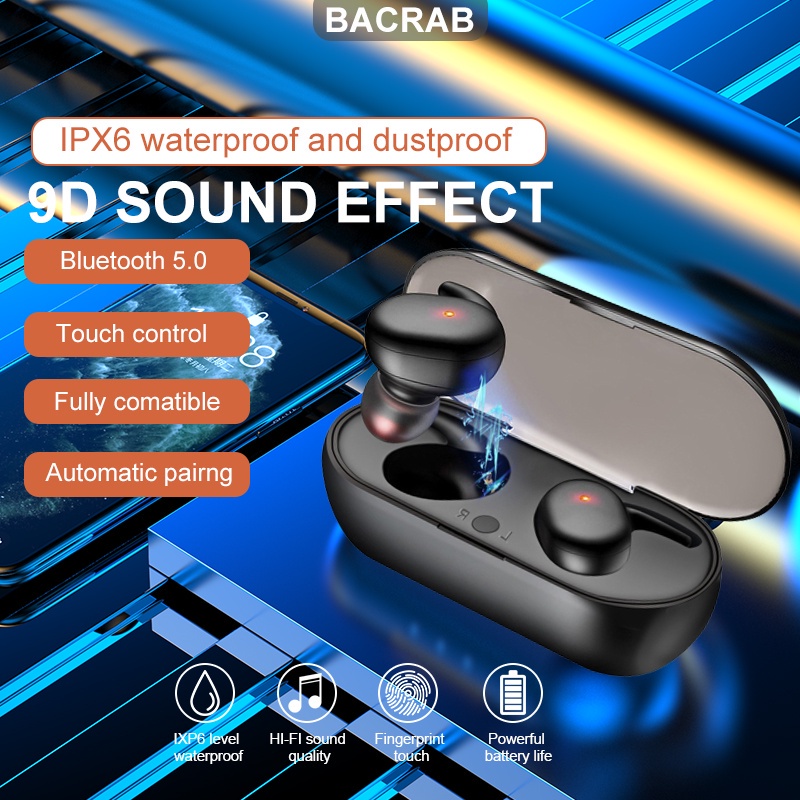 Tai nghe bluetooth giá rẻ Y30, tai nghe chuyên nghiệp thể thao âm thanh không dây có micro, tai nghe nhét tai thể thao TWS không dây cao cấp mini,  true wireless bluetooth earphone