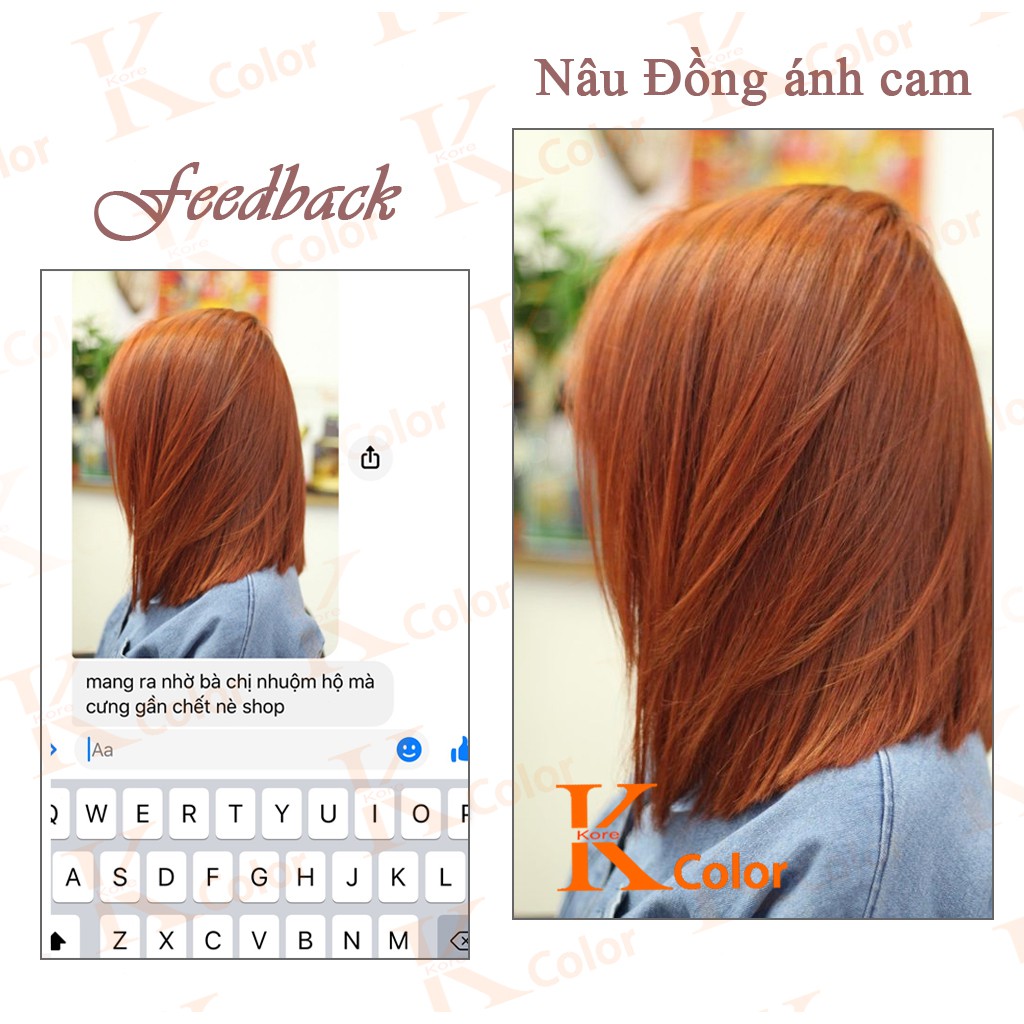 Thuốc nhuộm tóc NÂU ĐỒNG ÁNH CAM Kcolor