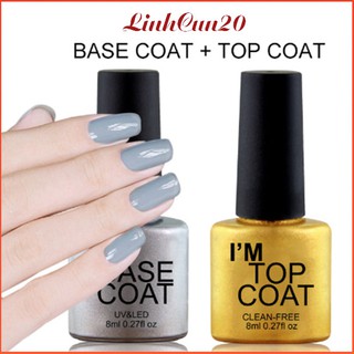 Bộ sơn móng tay gel bóng mịn đẹp Base Top Coat