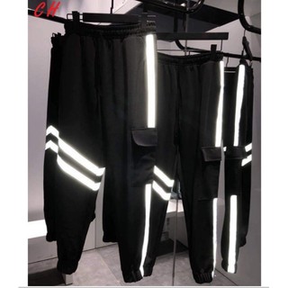 Quần Jogger dù phản quang unisex siêu hot