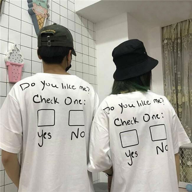 Áo Thun Đôi Unisex In Chữ Do you like me ATN3514 - J.A Shop
