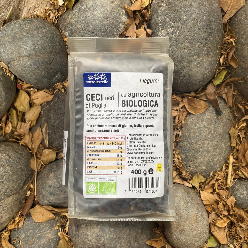 Đậu gà đen Ceci Neri sotto hữu cơ Sotto 400g