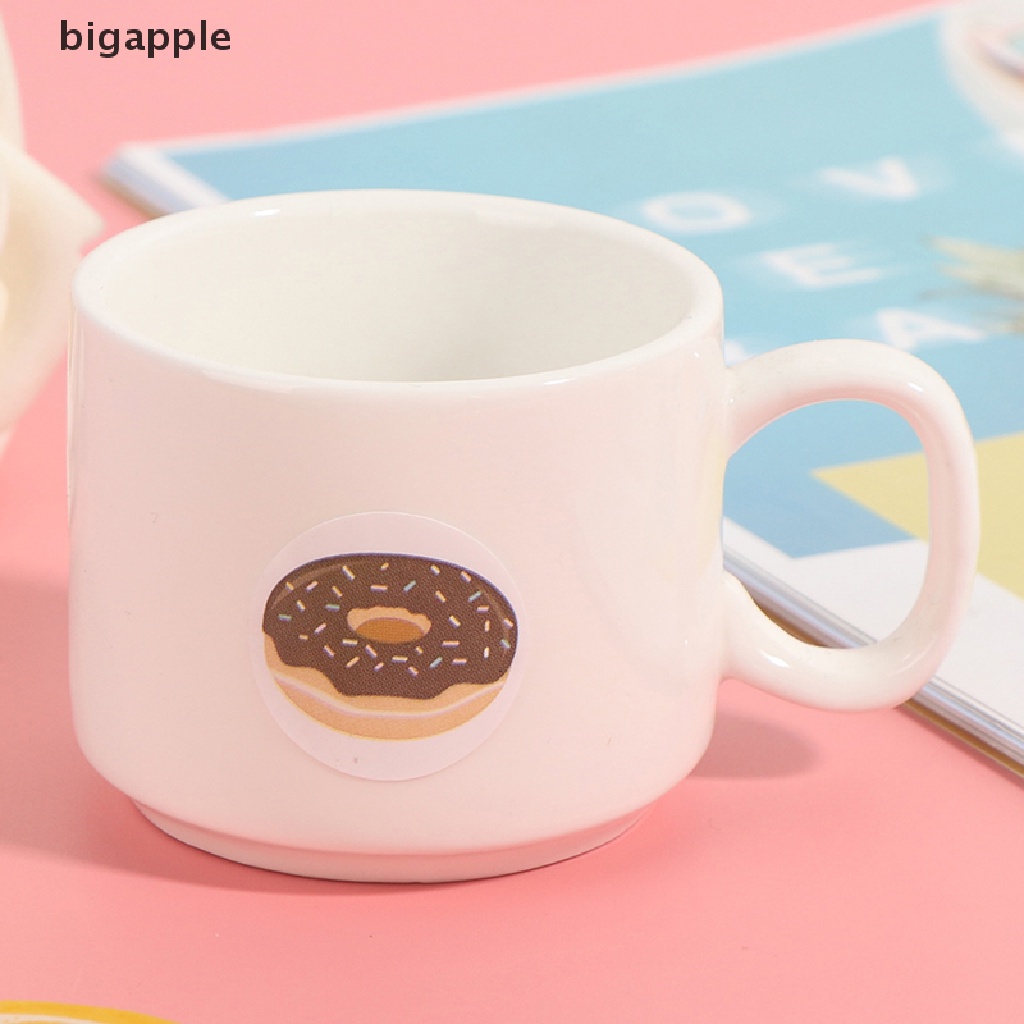 Set 500 Sticker Giấy Nến Hình Bánh Donut Với 8 Kiểu Dáng Khác Nhau