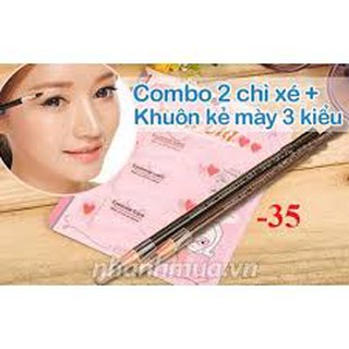 COMBO KHUÔN + 2 CHÌ XÉ VẼ CHÂN MÀY