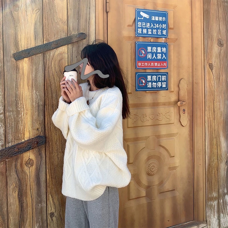 Áo len thừng 2 màu xám trắng