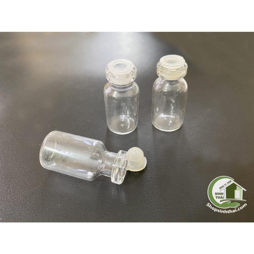 Lọ thủy tinh nắp trắng, hũ nhỏ 3.5cm x 1.5cm, chai hũ thủy tinh đựng chất lỏng, tinh dầu, kim tuyến, mỹ phẩm, cườm