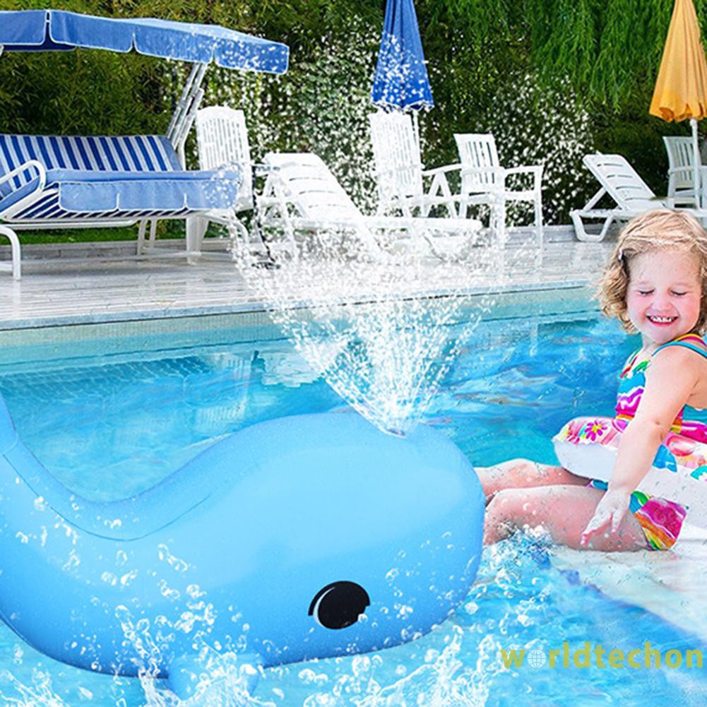 READY STOCK Cartoon Animal Dolphin Water Spray Outdoor Kids Inflatable Lawn Sprinkler
