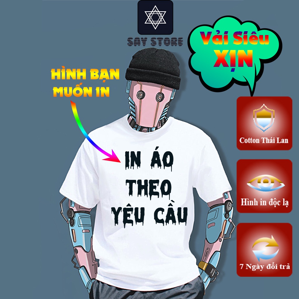 In áo theo yêu cầu vải Cotton Thái Lan dày mịn ảnh thật shop chụp