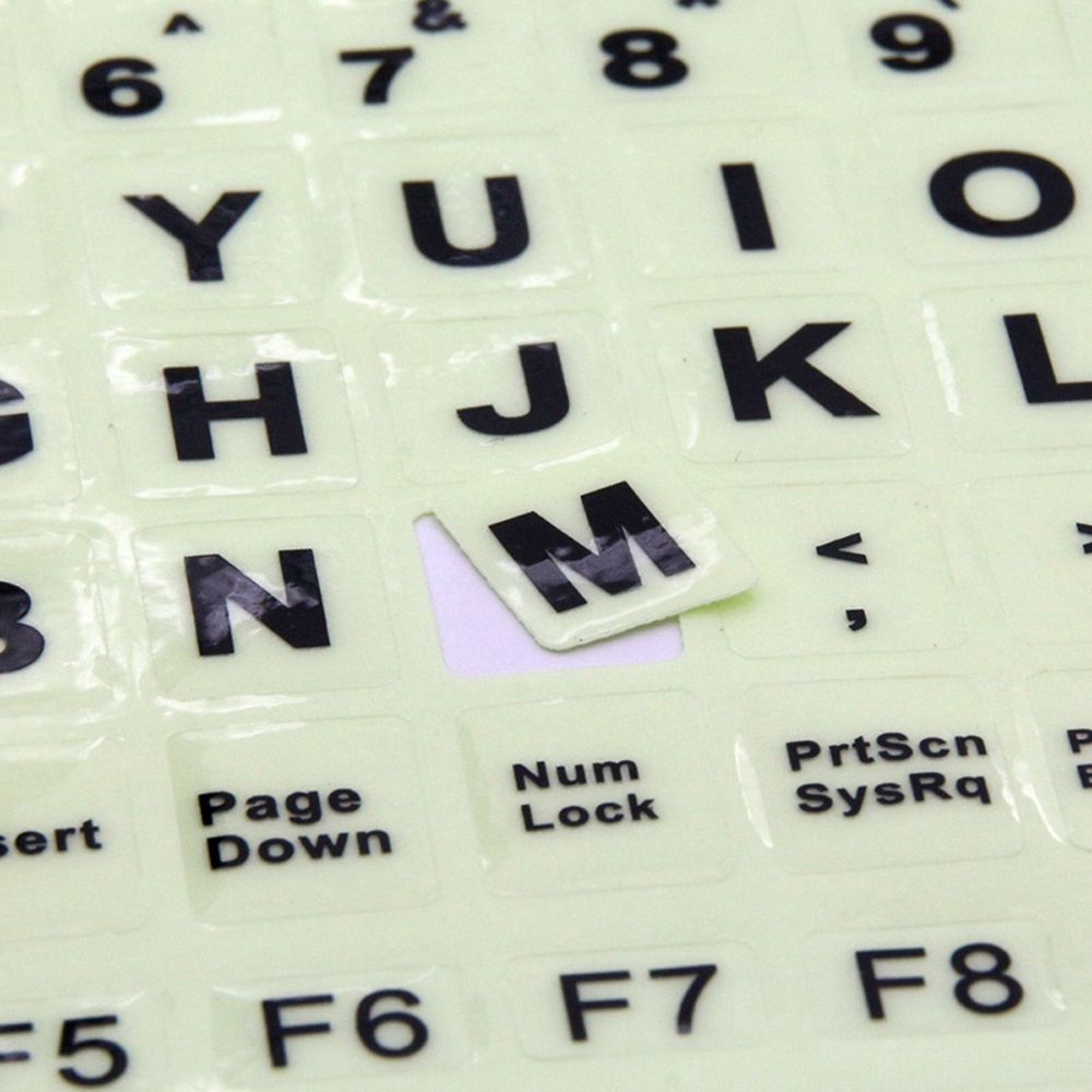 Nhãn dán bàn phím phong cách dạ quang độc đáo