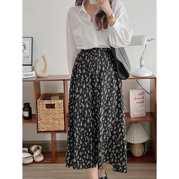 Chân váy hoa nhí vitage 3 màu siêu xinh