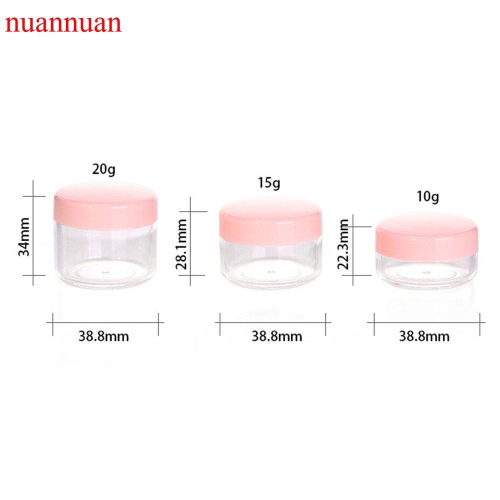 Hộp nhựa trong suốt đựng mỹ phẩm dạng tròn 10g 15g 20g tiện dụng