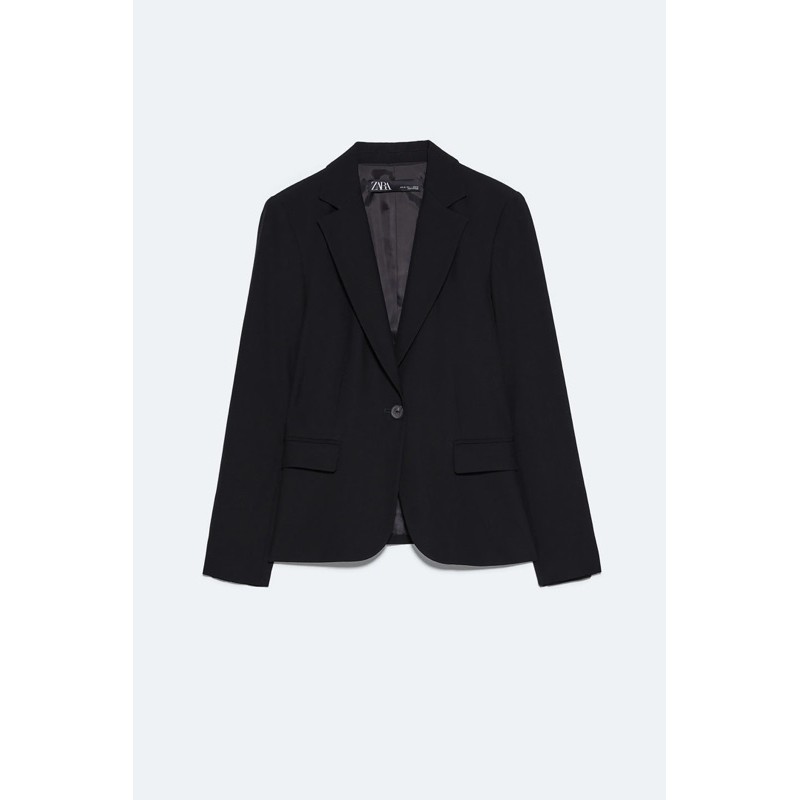 Zara Đức - Áo blazer sale auth new tag cao cấp chính hãng khoác vest hai 2 lớp có lót độn vai basic suit đen