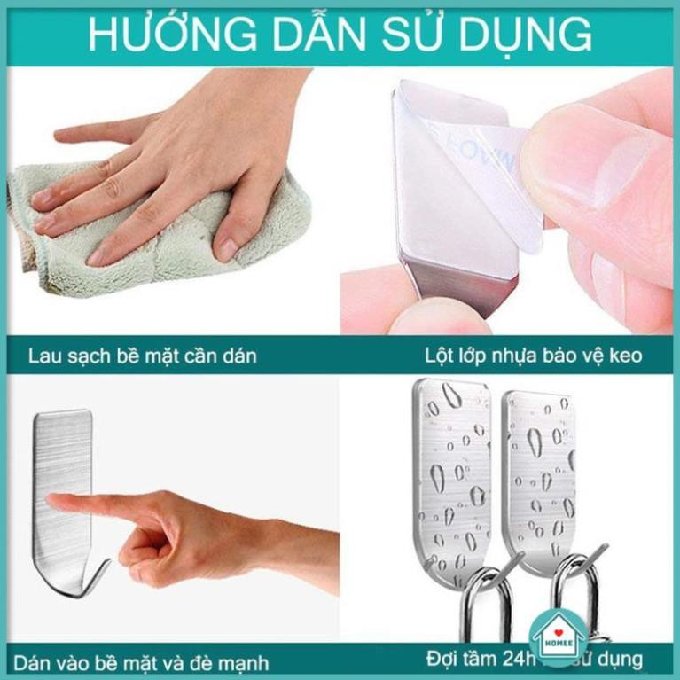 Combo 10 Móc Treo Dán Tường, Móc Treo Đồ Tiện Ích Siêu Dính Homee Shop