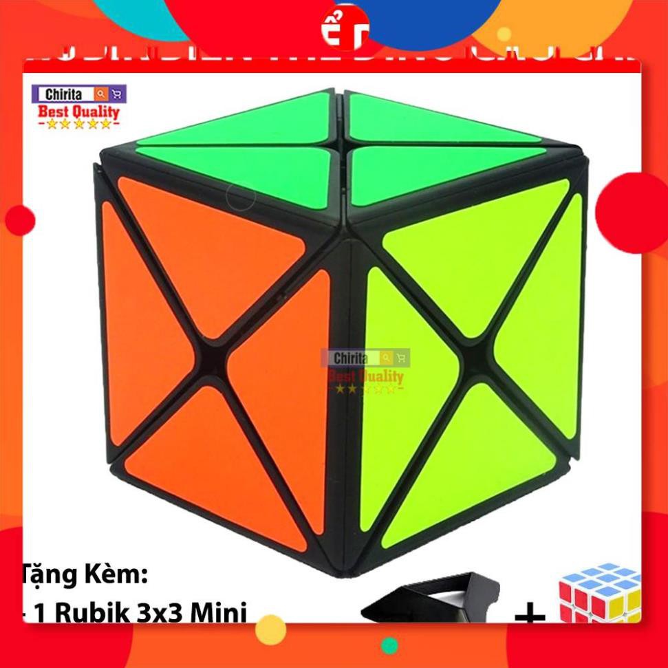 Rubik Biến Thể DINO Chuyên Nghiệp - Tặng Kèm: 1 Rubik 3x3 Viền Trắng Mini - 1 Đế Rubik Cao Cấp