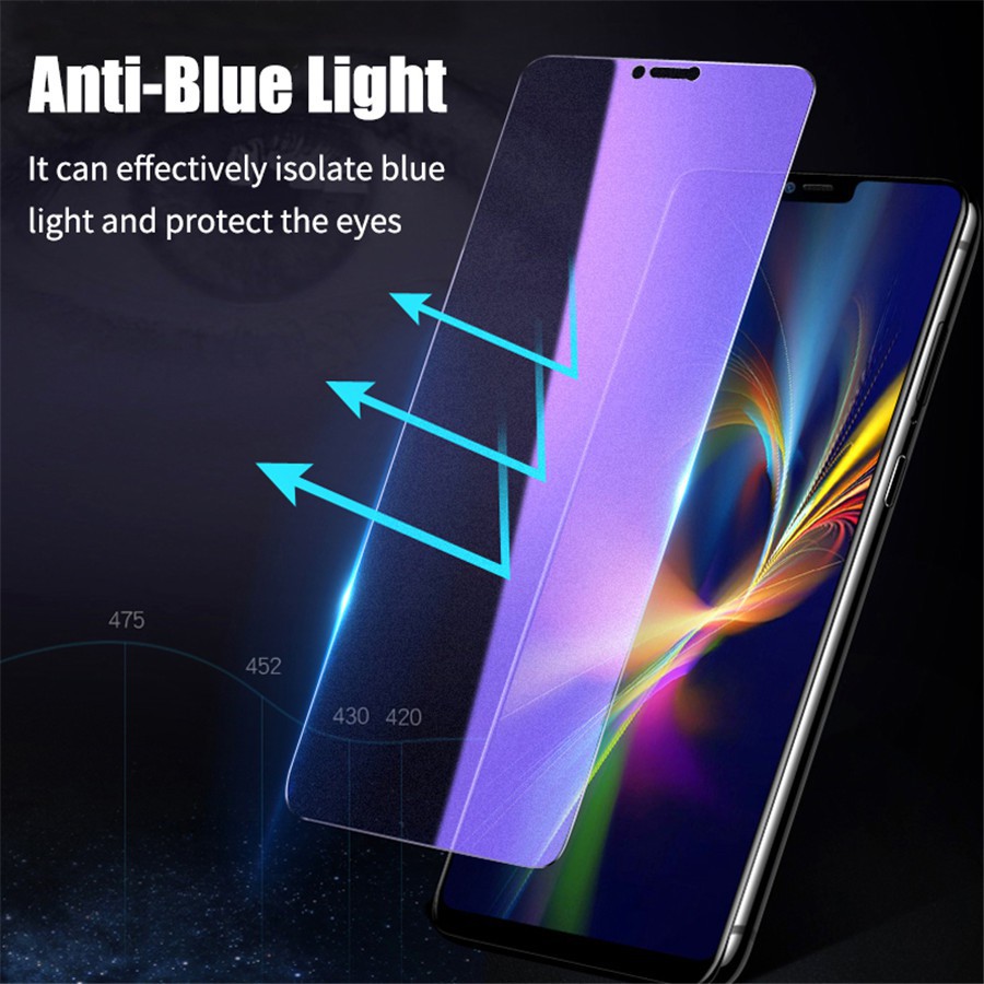 Kính Cường Lực Chống Ánh Sáng Xanh Cho Oppo F5 F7 F9 F11 Pro A12 A31 A12E A53 A83 A91 A92 A93 Reno 3 4 A3S A5S