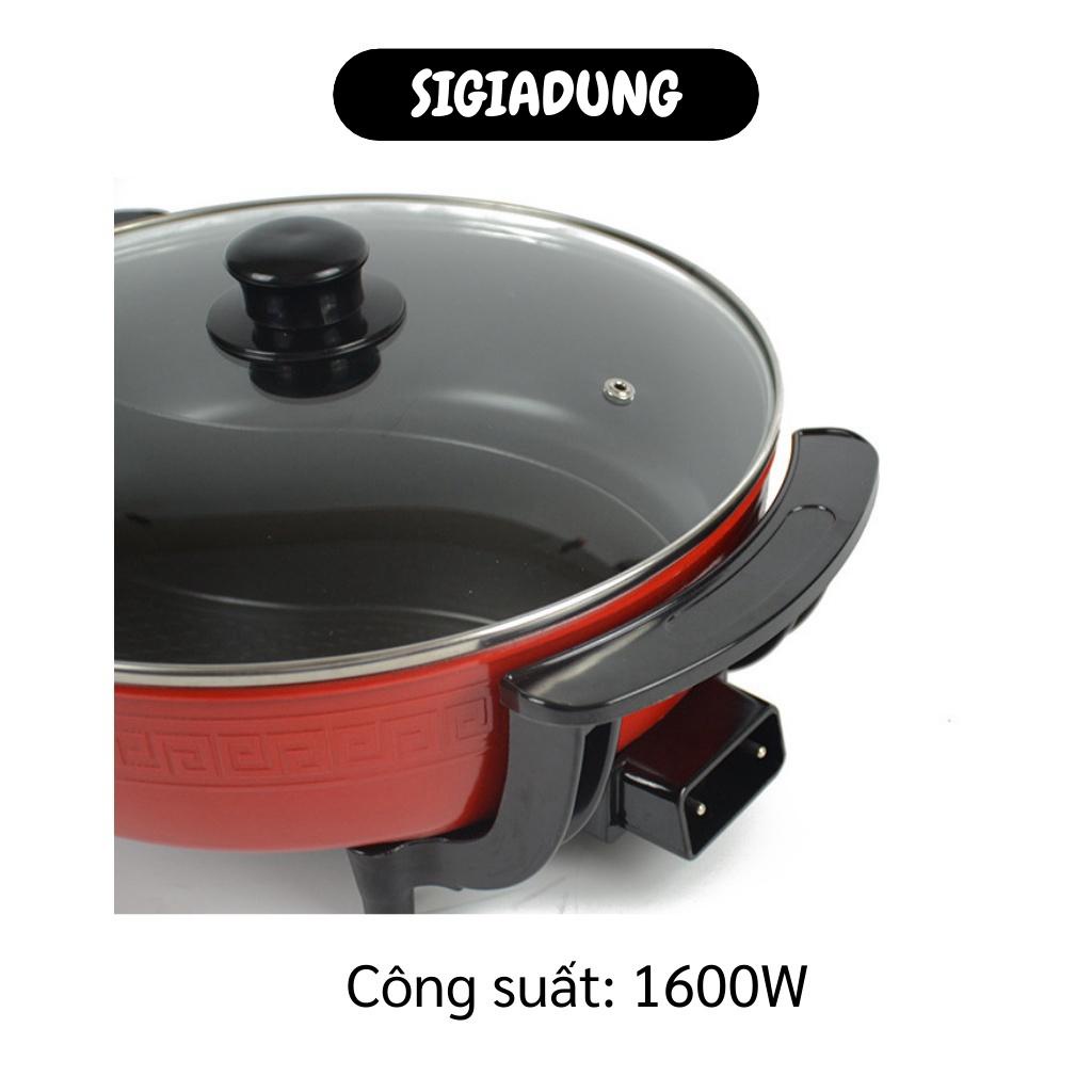 [SGD] Nồi Lẩu Mini - Nồi Nấu Lẩu Điện 2 Ngăn Đa Năng, Dung Tích 6L, Siêu Chống Dính 9264