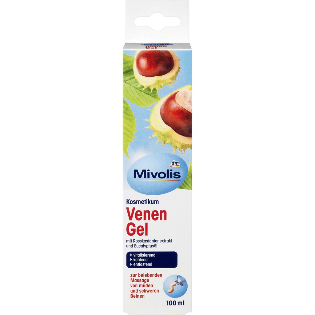 Gel bôi giãn tĩnh mạch Venen Gel Das Gesunde Plus, Mivolis, 100ml, hàng nội địa Đức