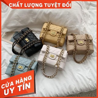 Túi xách nữ đeo chéo trần trám khóa ngang siêu sang_T1092 - Hàng nhập khẩu