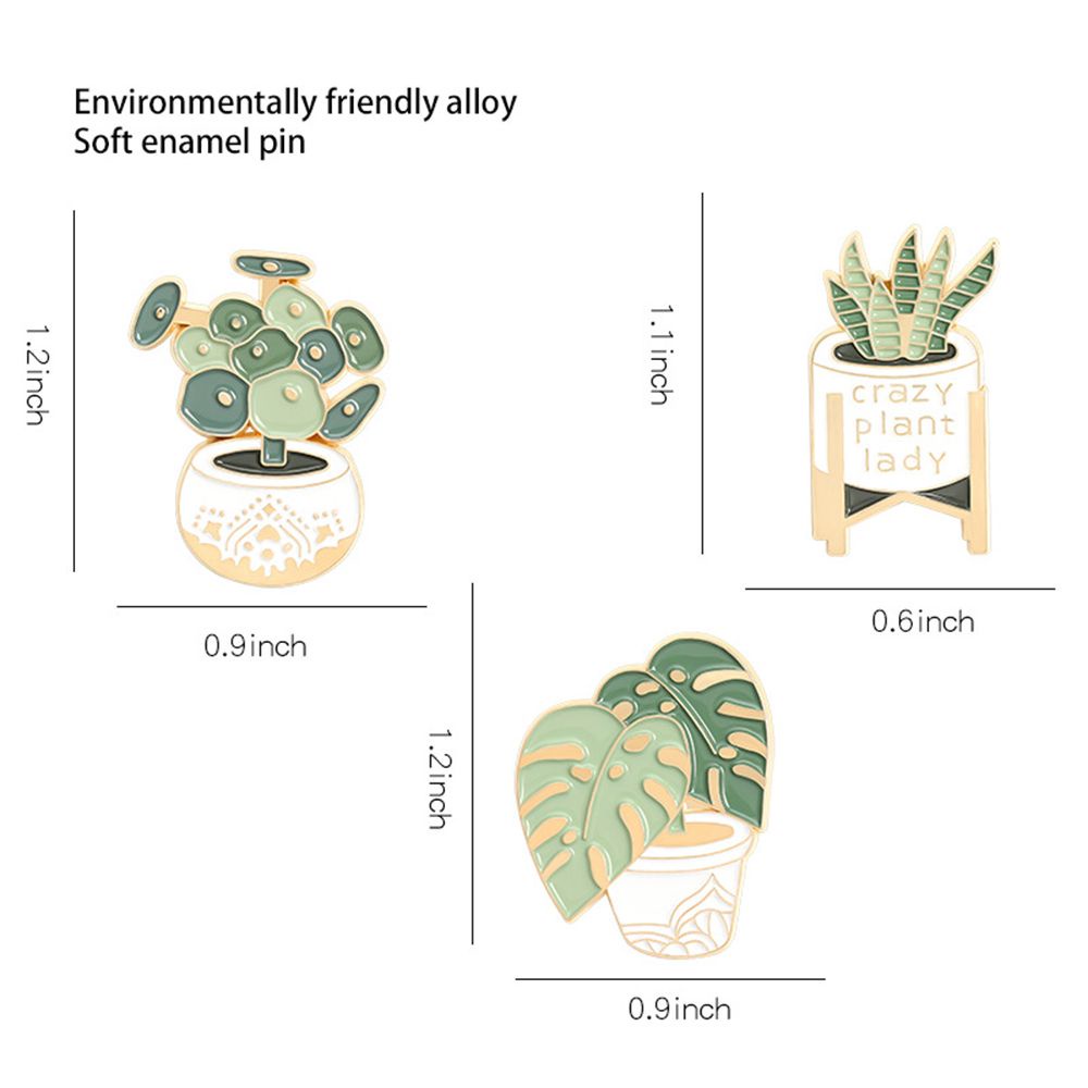 MIHAN1 Gift for Friends Lapel Pin Jewelry Custom Crazy Plant Lady Enamel Pins Clothes Sansevieria Brooches Bag Backpacks Novelty Potted Plant Badge