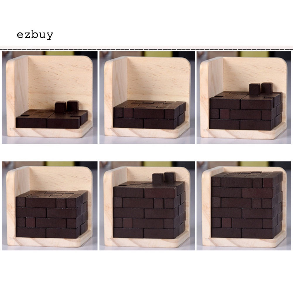 Set 54 Khối Gỗ 3D Lắp Ghép Rèn Luyện Trí Não