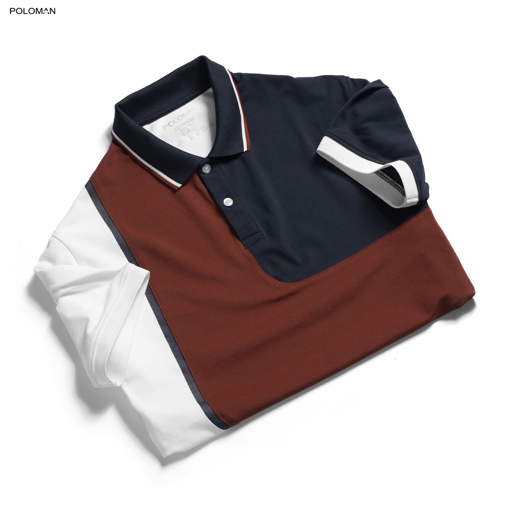 Áo Polo nam cổ bẻ phối GEVIN vải cá sấu Cotton xuất xịn,chuẩn form, trẻ trung - thanh lịch - POLOMAN | BigBuy360 - bigbuy360.vn