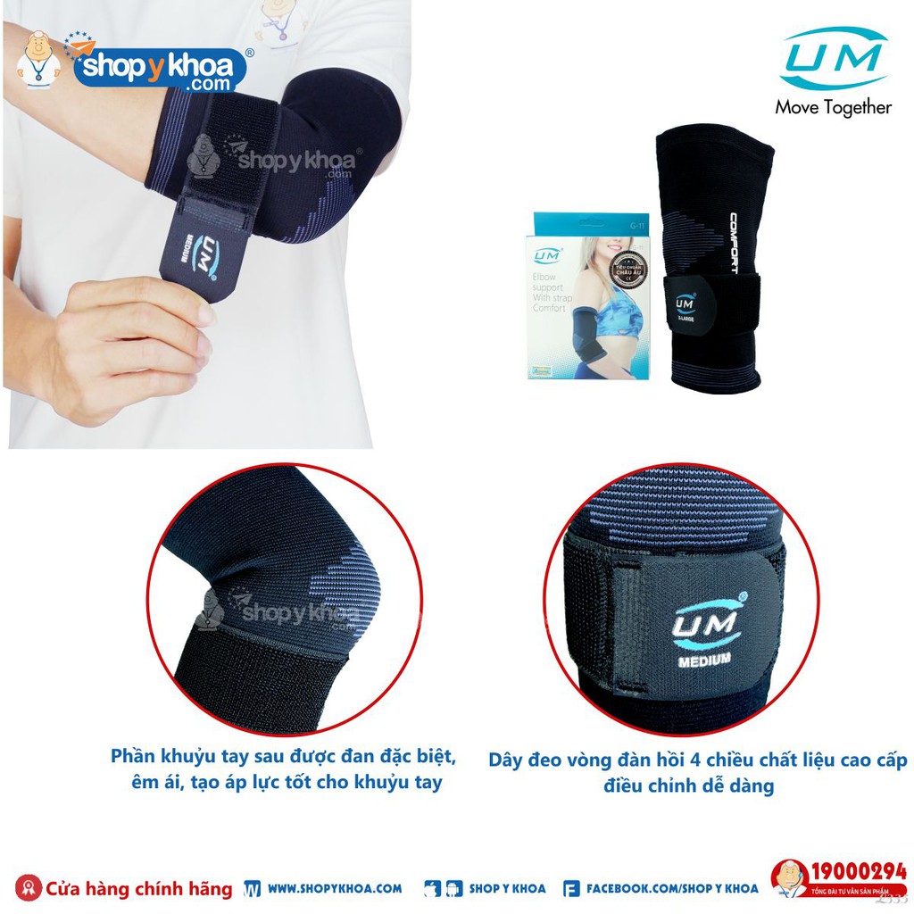 Bó Khuỷu Tay Có Đai Dán G11  . Tiêu Chuẩn Châu Âu