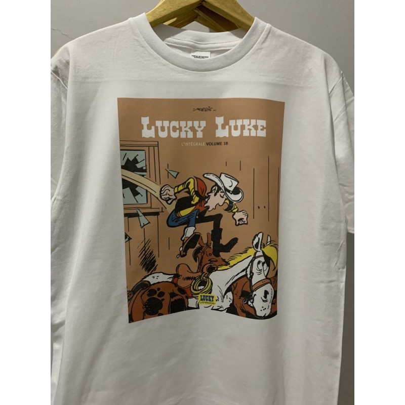 Áo Thun Trắng Họa Tiết Jadul Lucky Luke Comics Lcl08