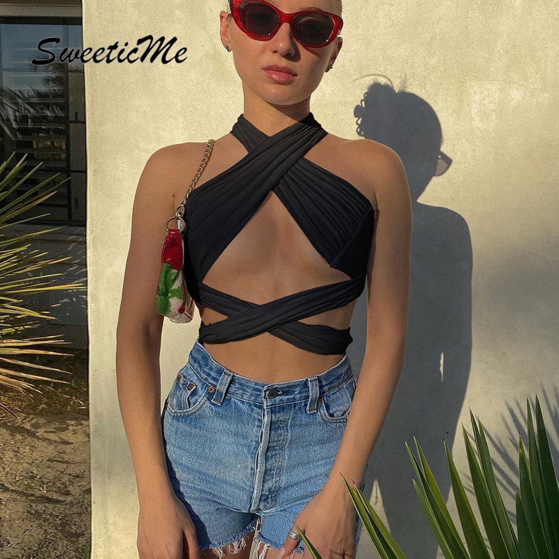 Áo sơ mi Sweeticme hai dây thiết kế quyến rũ mới dành cho nữ