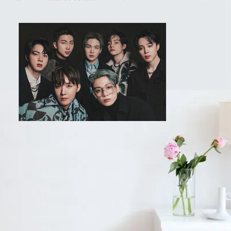 Bộ Tranh Đính Đá Tự Làm Trang Trí Nhà 30X40cm Hình Nhóm Nhạc Bts