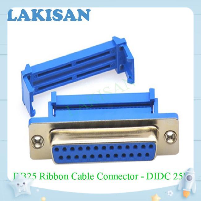 [1 CHIẾC] Đầu nối dây cáp IDE26| DB25 màu xanh - DIDC 25P - Bấm cáp bẹ 26P - Cổng COM 25 chân