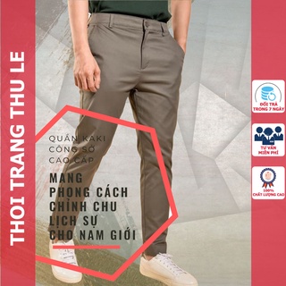 Quần kaki nam  cao cấp - quần nam công sở ống đứng suông tây nam Thu Lê QK99