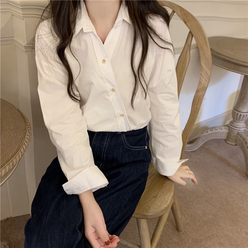 Áo Sơ Mi Dài Tay Phong Cách Pháp Thời Trang Mùa Thu Mới Cho Nữ