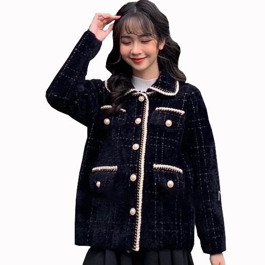 MEDYLA-  Áo Khoác Nữ Cardigan dáng ngắn hàng cao cấp giữ ấm cho bầu thiết kế Medyla - ALK004