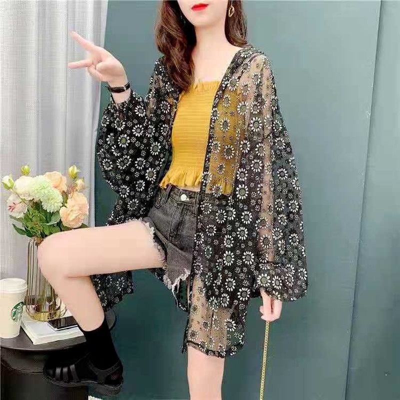 Áo Khoác Lưới Họa Tiết Hoa Cúc Thời Trang Hàn Quốc Dành Cho Nữ 2022 | BigBuy360 - bigbuy360.vn