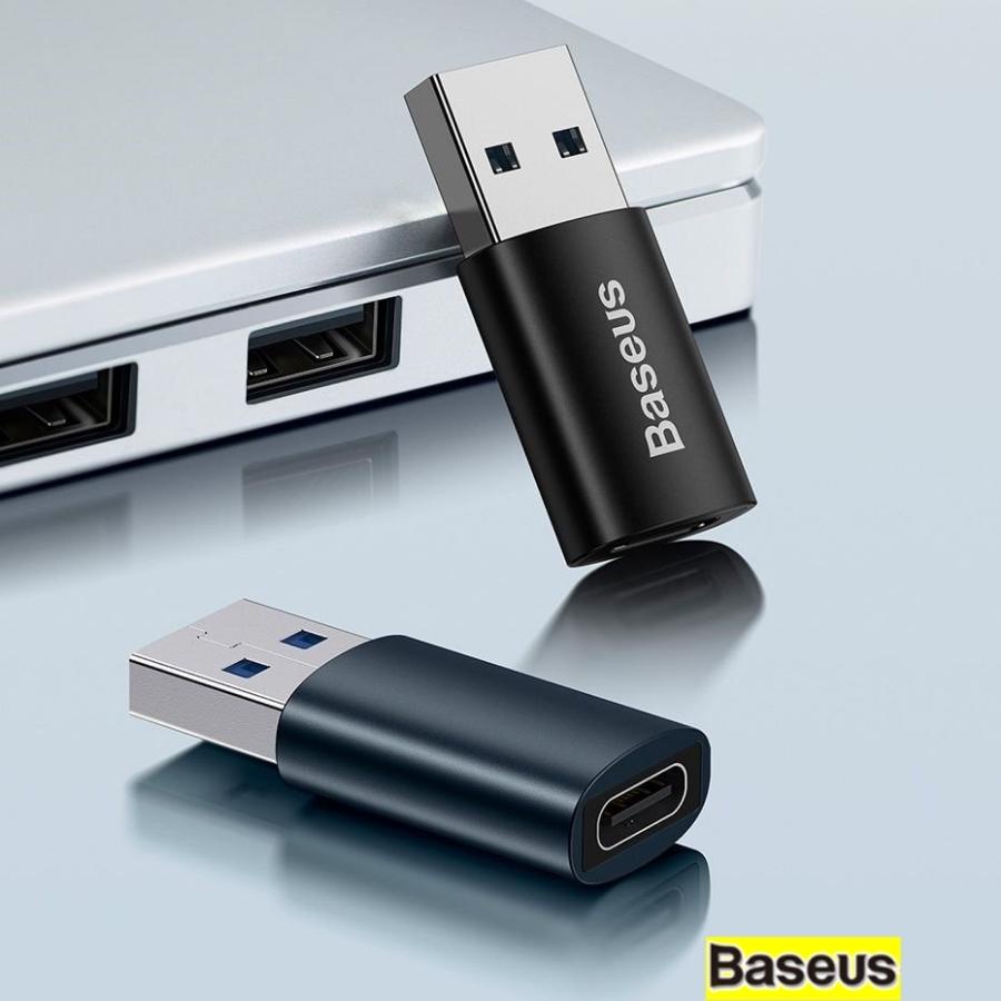 Đầu chuyển USB sang Type C Baseus chuyển đổi tốc độ cao 2.4A trên các loại Laptop Macbook LV119-B1