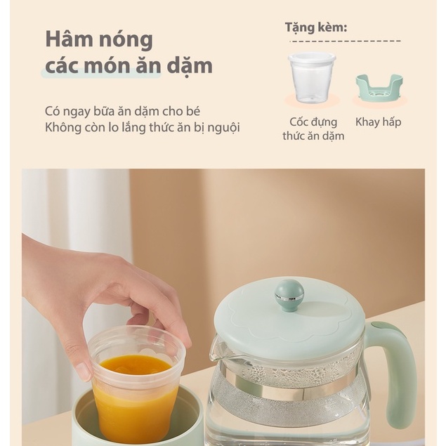 Bình nấu nước đa năng và giữ ấm Bear TNQ-A12L1 - Hàng chính hãng - Bảo hành 18 tháng