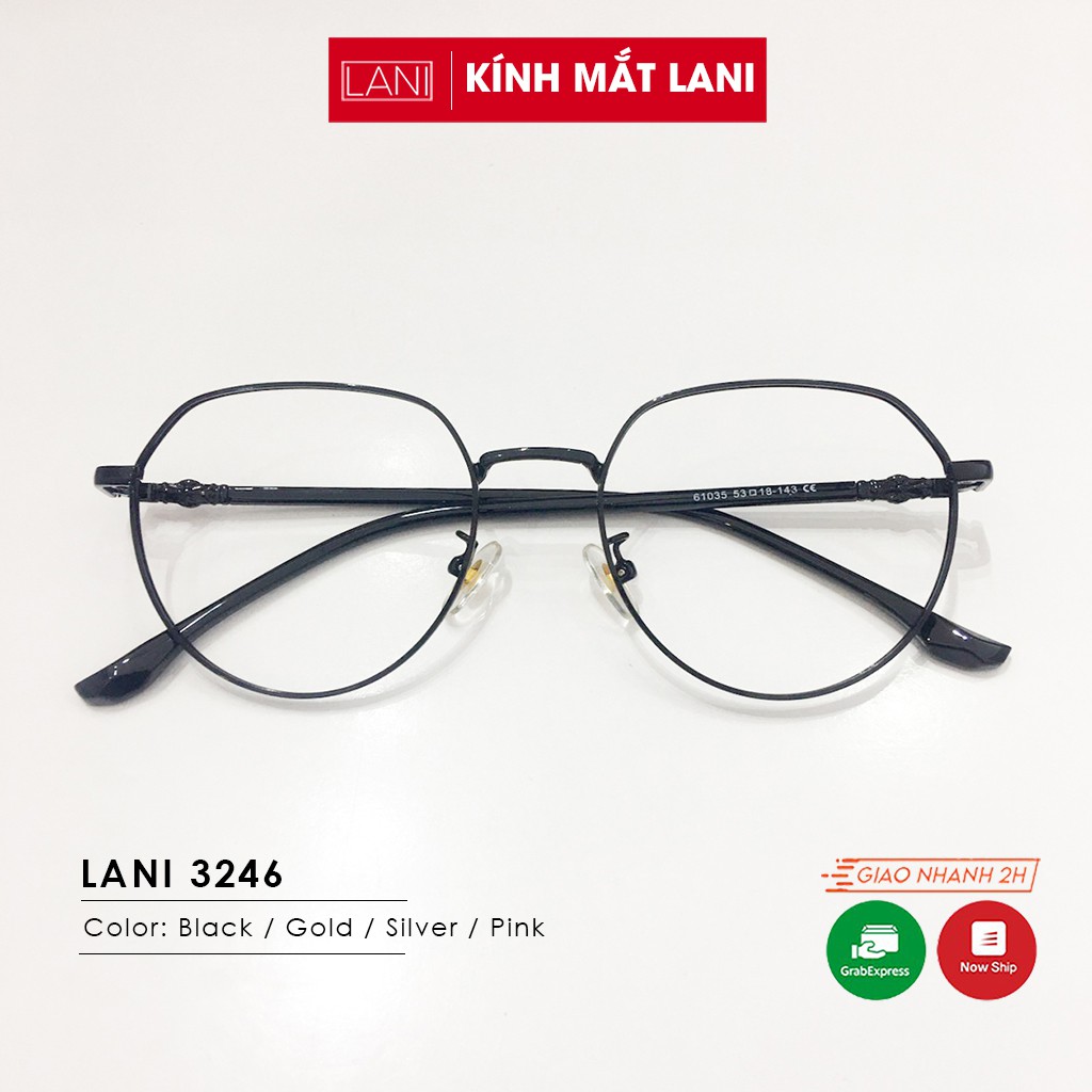 Gọng Kính Cận Kim Loại Đa Giác họa tiết nhiều màu Lani 61035 - Lắp Mắt Cận Theo Yêu Cầu