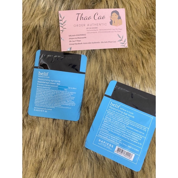 [sample 3ml] Kem Dưỡng Mắt Belif Moisturizing Eye