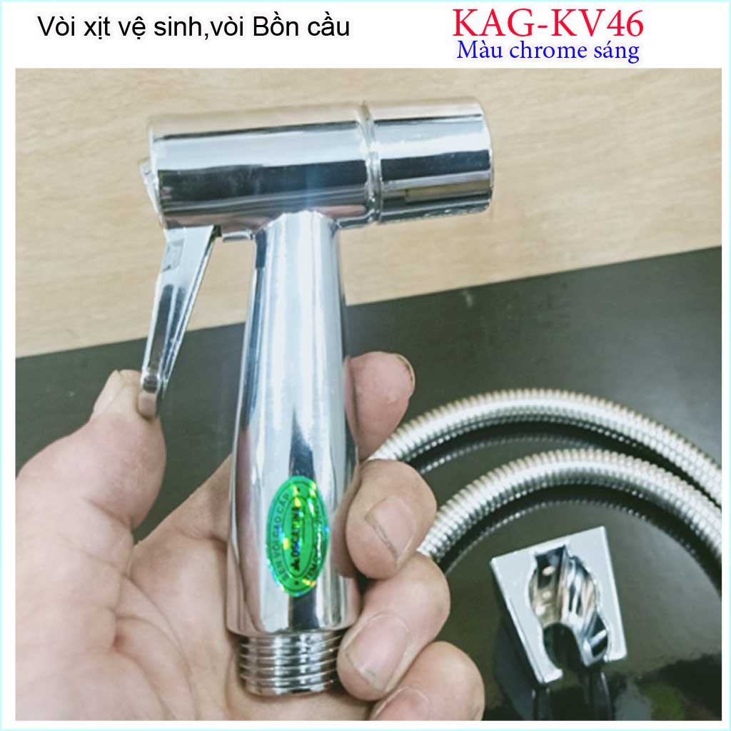 Vòi xịt vệ sinh nhà tắm Roca KAG-KV45, vòi xịt bồn cầu KAG-KV46 màu inox tia nước mạnh sử dụng tốt siêu bề