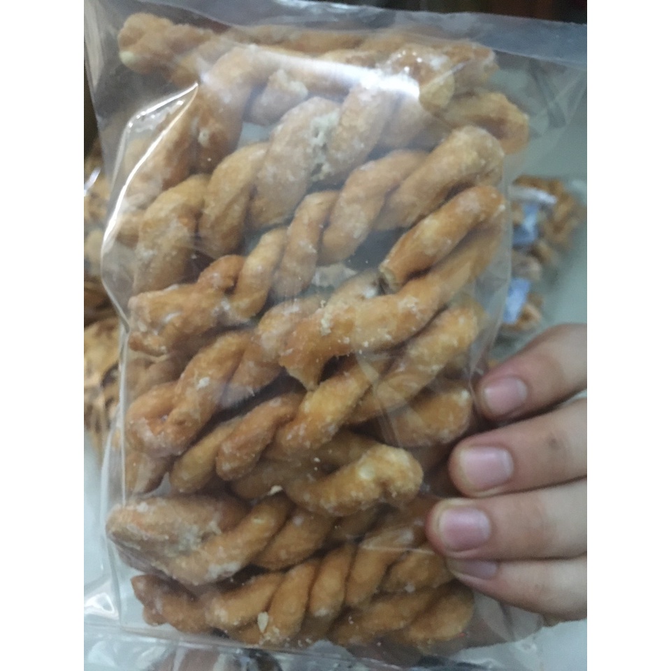 Bánh xoắn đường tuổi thơ bịch 200gr. ăn vặt bố cún